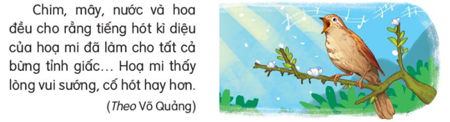Giải Tiếng Việt lớp 2 Tập 2 Bài 3: Họa mi hót – Kết nối tri thức (ảnh 1)