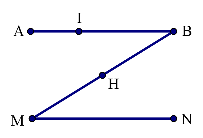 Lý thuyết Điểm ở giữa. Trung điểm của đoạn thẳng lớp 3 (ảnh 1)