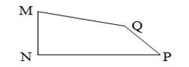 Cho tứ giác MNPQ như hình vẽ góc vuông thuộc đỉnh nào sau đây?  đỉnh M đỉnh P (ảnh 1)