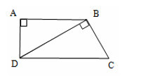 Hình bên có các cặp cạnh vuông góc là: AB và AD;BD và BC BA và BC ; DB và DC    (ảnh 1)