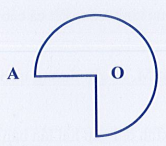 Hình bên gồm 3/4 đường tròn và bán kính OA = 4cm. Hỏi chu vi (ảnh 1)