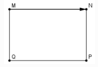 Cho hình chữ nhật MNPQ. Tìm ảnh của điểm Q qua phép tịnh tiến theo vectơ  MN (ảnh 1)