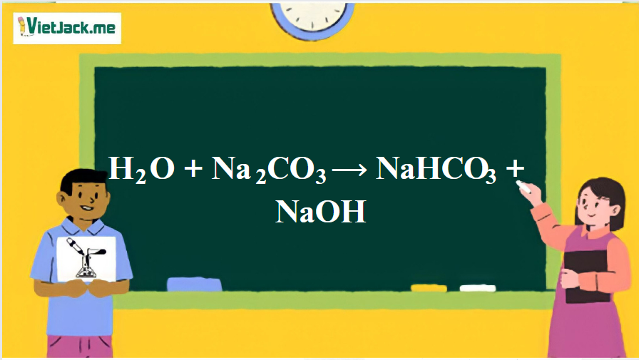 H2O + Na2CO3 ⟶ NaHCO3 + NaOH | Na2CO3 ra NaHCO3 | Na2CO3 ra NaOH (ảnh 1)