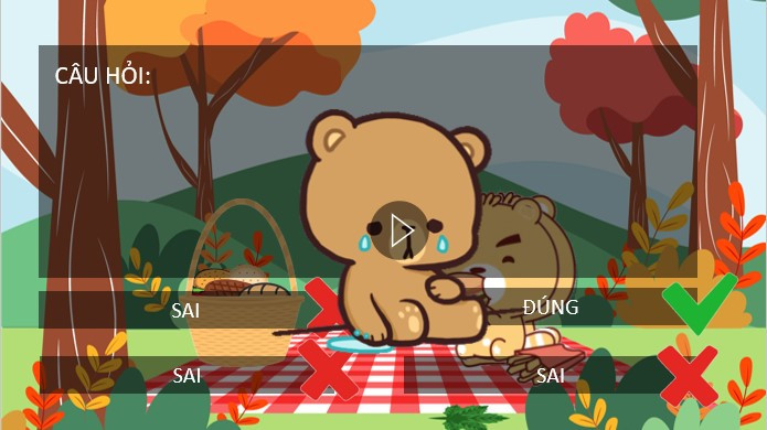 Trò chơi Powerpoint Gấu con (3 mẫu) SIÊU HAY (ảnh 1)