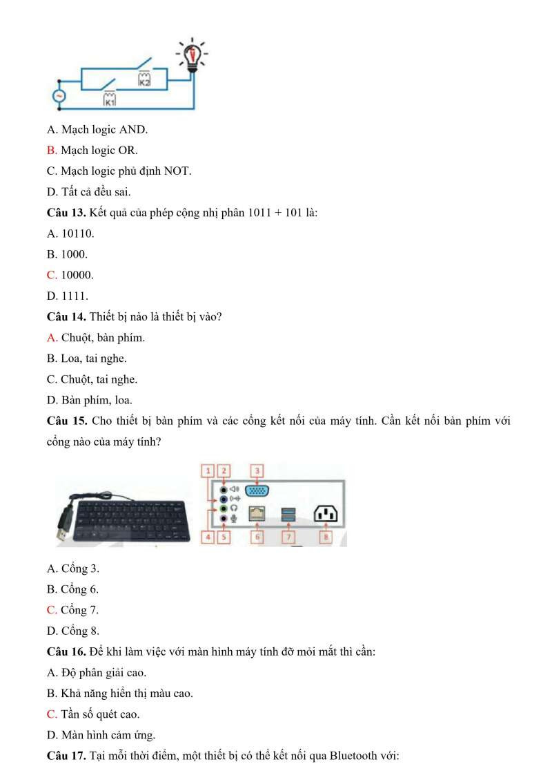 Đề cương ôn tập Tin học 11 Giữa học kì 1 (Cánh diều 2024) (ảnh 1)