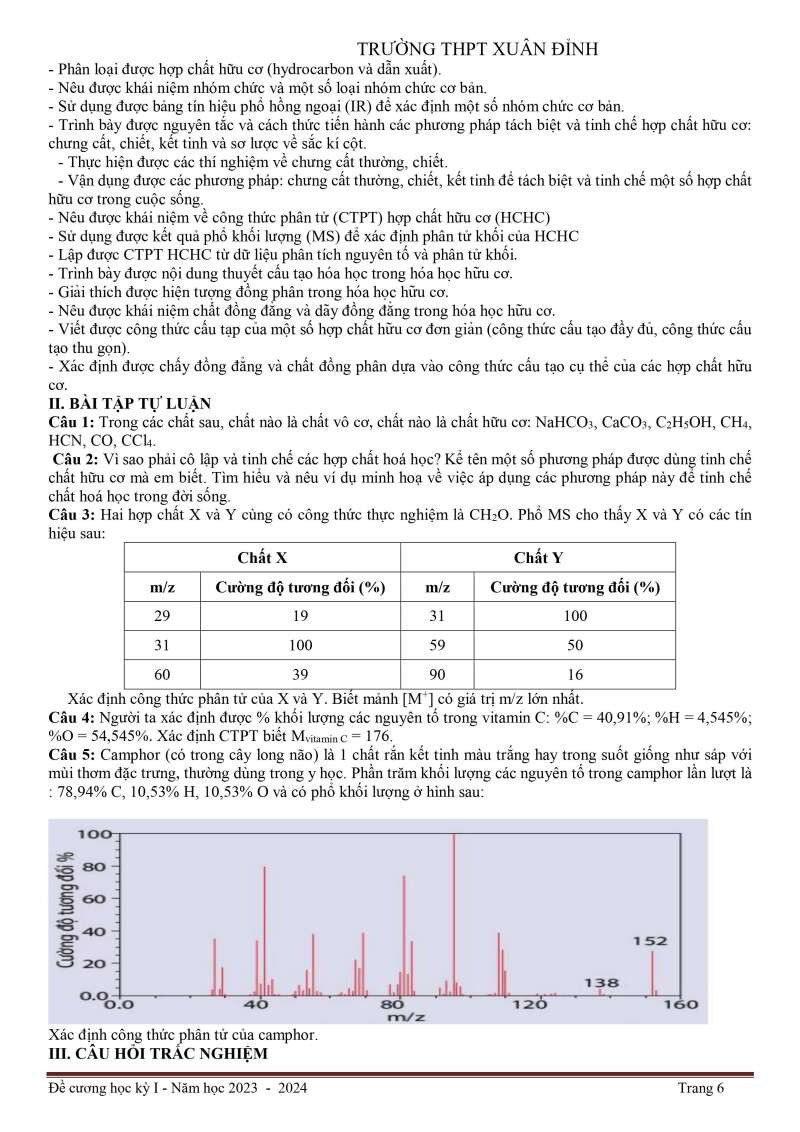 Đề cương ôn tập Hóa 11 Học kì 1 (Cánh diều 2024) (ảnh 1)