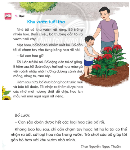 Giải Tiếng Việt lớp 2 Tập 2 Bài 1: Khu vườn tuổi thơ – Chân trời sáng tạo (ảnh 1)