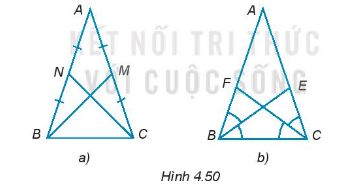 Sách bài tập Toán 7 Bài 16: Tam giác cân. Đường trung trực của đoạn thẳng - Kết nối tri thức (ảnh 1)