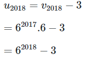 Cho dãy số (un) xác định bởi u1=3 và un+1=6un+15 (mọi n lớn hơn bằng 1) (ảnh 1)