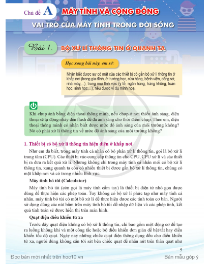 Tin học 9 Cánh diều pdf | Xem online, tải PDF miễn phí (ảnh 1)
