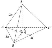 Cho hình chóp tam giác đều S.ABC có cạnh đáy bằng cạnh bên bằng 3a (ảnh 1)