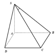 Cho hình chóp S.ABCD có đáy là hình vuông cạnh a. Đường thẳng SA vuông góc (ảnh 1)