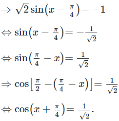 Cho x thỏa mãn 6(sinx − cosx) + sinxcosx + 6 = 0 (ảnh 1)