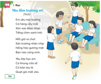 Giải Tiếng Việt lớp 2 Tập 1 Bài 3: Yêu lắm trường ơi! – Chân trời sáng tạo (ảnh 1)