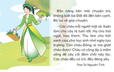 Giải Tiếng Việt lớp 2 Tập 2 Bài 1: Chuyện bốn mùa – Chân trời sáng tạo (ảnh 1)