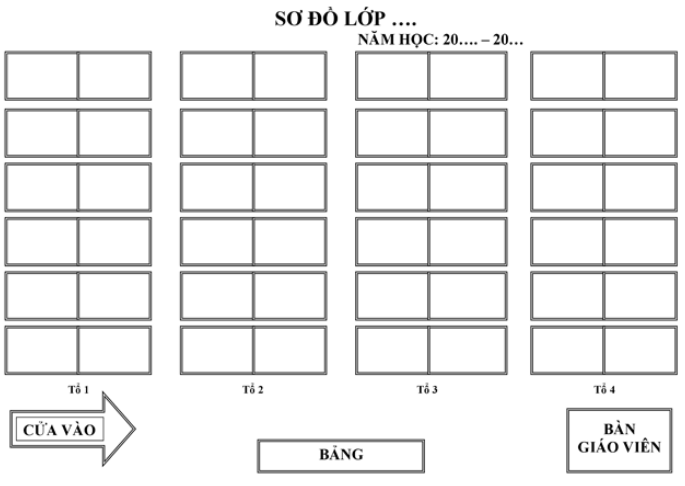 Mẫu sơ đồ lớp học chi tiết nhất áp dụng năm 2024 - 2025 (ảnh 1)