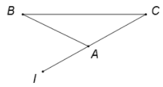 Cho tam giác  lấy điểm  trên cạnh  kéo dài. Mệnh đề nào sau đây là sai (ảnh 1)