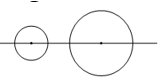 Hình gồm hai đường tròn có tâm và bán kính khác nhau có bao nhiêu trục đối xứng (ảnh 1)