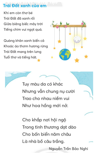 Giải Tiếng Việt lớp 2 Tập 2 Bài 3: Trái Đất xinh của em – Chân trời sáng tạo (ảnh 1)