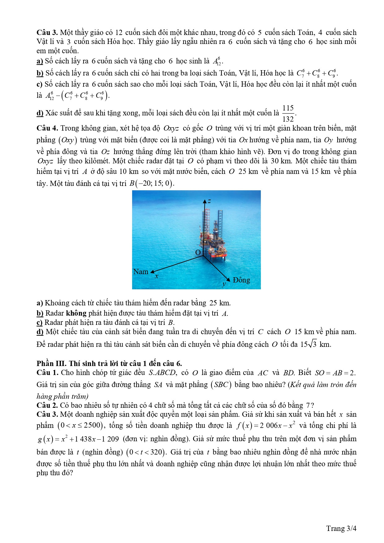 Đề thi thử THPT Quốc gia 2025 môn Toán Sở GD&ĐT Phú Thọ có đáp án (ảnh 1)