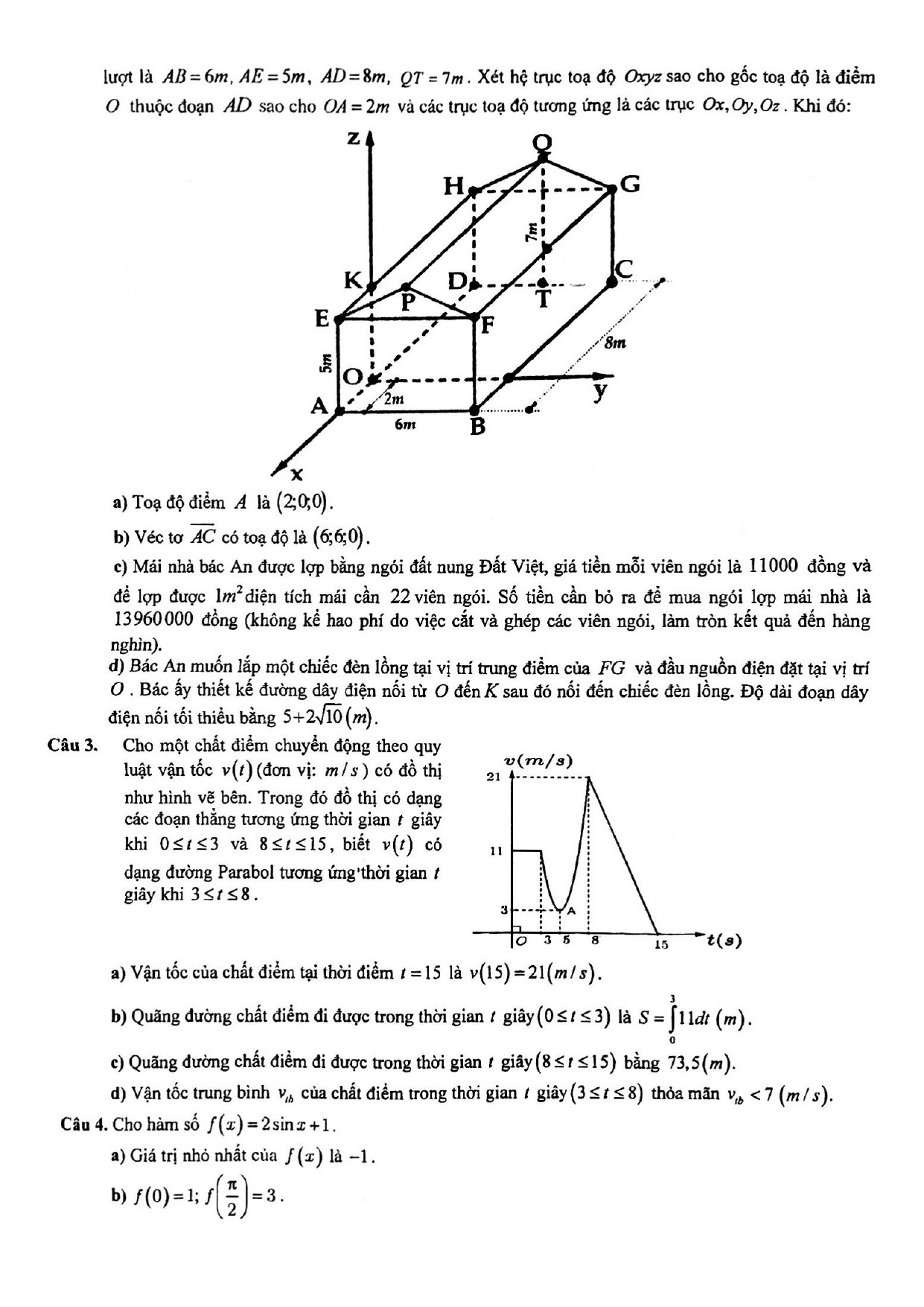 Đề thi thử THPT Quốc gia 2025 môn Toán Sở GD&ĐT Thanh Hóa có đáp án (ảnh 1)