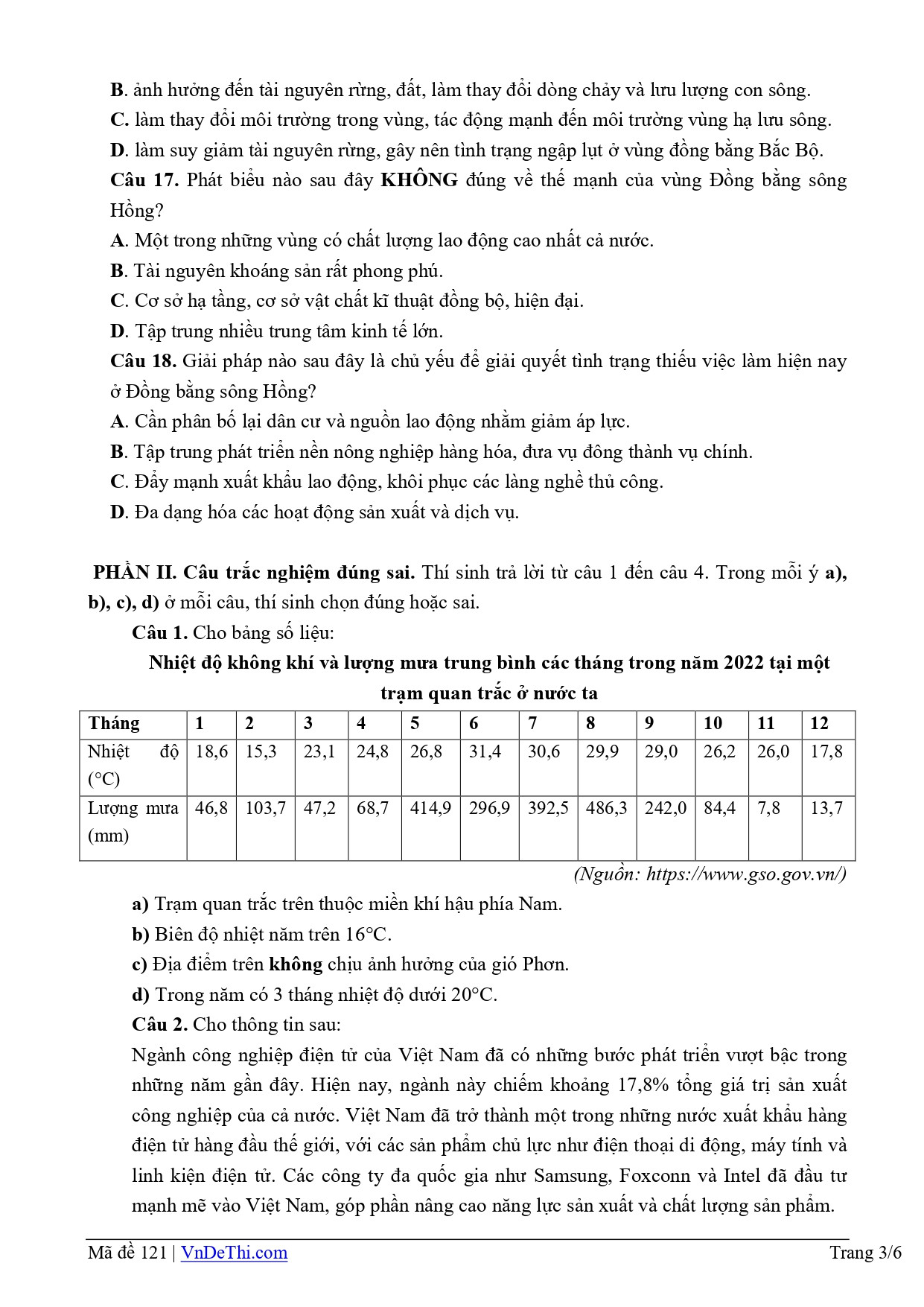 Đề thi thử THPT Quốc gia 2025 môn Địa lí Cụm trường THPT – Hải Dương có đáp án (ảnh 1)