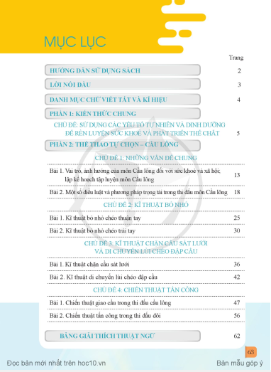 Giáo dục thể chất - Cầu lông 12 Cánh diều pdf | Xem online, tải PDF miễn phí (ảnh 1)