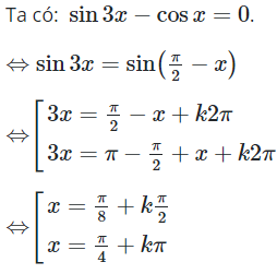 Tất cả các nghiệm của phương trình sin3x - cosx = 0 (ảnh 1)