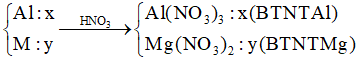 Cho 1,86 gam hỗn hợp Al và Mg tác dụng với dung dịch HNO3 loãng dư, thu được 560 ml lít (ảnh 1)