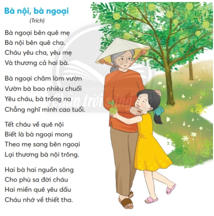 Giải Tiếng Việt lớp 2 Tập 1 Bài 3: Bà nội, bà ngoại – Chân trời sáng tạo (ảnh 1)
