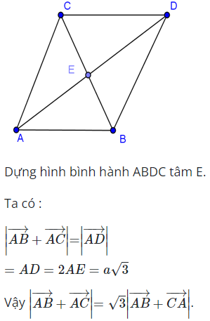 Cho tam giác ABC đều cạnh a, trọng tâm là G. Phát biểu nào là đúng (ảnh 1)