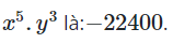 Trong khai triển (2x-5y)^8, hệ số của số hạng chứa x^5.y^3 là (ảnh 1)