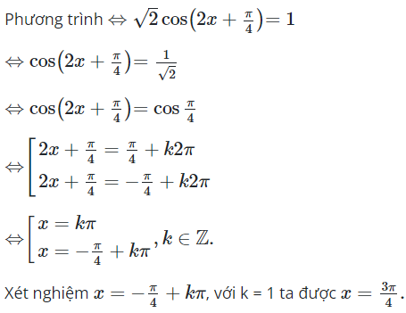 Gọi S là tập nghiệm của phương trình cos2x − sin2x = 1 (ảnh 1)