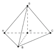 Cho hình chóp S.ABC có SA=SB=SC và tam giác ABC vuông tại B (ảnh 1)