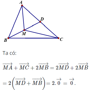 Cho tam giác ABC có D,M lần lượt là trung điểm của AB, CD. Đẳng thức (ảnh 1)