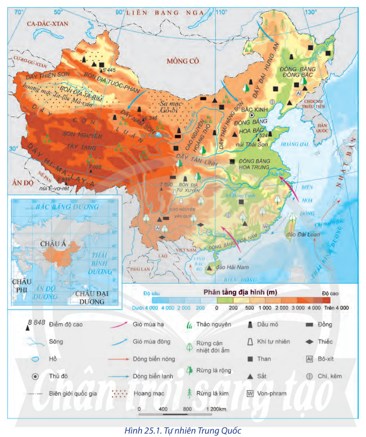 Giáo án Địa lí 11 Bài 25 (Chân trời sáng tạo 2024): Vị trí địa lí, điều kiện tự nhiên, dân cư và xã hội Trung Quốc (ảnh 1)