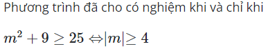 Phương trình msin x + 3 cosx = 5 có nghiệm khi và chỉ khi (ảnh 1)