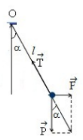 Quả cầu nhỏ khối lượng m = 25 g, mang điện tích q = 2,5.10^-7 C được treo bởi một sợi dây (ảnh 1)