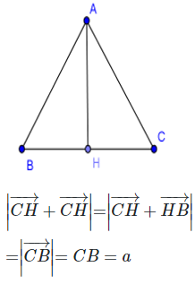 Cho tam giác đều ABC có cạnh bằng a, H là trung điểm cạnh BC. Vectơ (ảnh 1)
