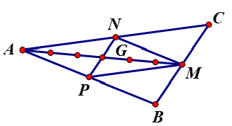 Trong mặt phẳng tọa độ Oxy, cho tam giác ABC có M(-5/2; -1) (ảnh 1)