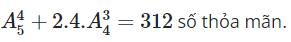 Từ 6 chữ số 0, 1, 2, 3, 4, 5 ta lập được bao nhiêu số chẵn, mỗi số gồm 5 chữ số (ảnh 1)