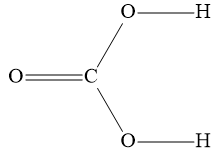 Viết công thức electron và công thức cấu tạo của H2CO3 (ảnh 1)