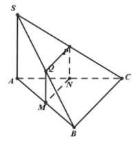 Cho hình chóp S.ABC có đáy ABC là tam giác vuông tại B, cạnh bên SA vuông góc (ABC) (ảnh 1)