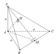 Trong mặt phẳng (P) cho tam giác đều ABC cạnh a. Trên tia Ax vuông góc (ảnh 1)