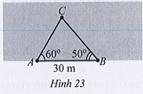 Sách bài tập Toán 10 Bài 2: Giải tam giác. Tính diện tích tam giác - Cánh diều (ảnh 1)