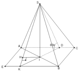 Cho hình chóp S.ABC có đáy ABC là tam giác vuông tại B, AB = 4a , BC = 3a (ảnh 1)