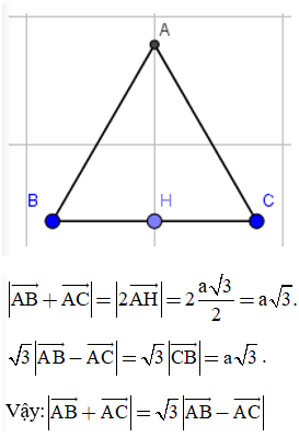 Cho tam giác đều  ABC cạnh a, trọng tâm là G. Phát biểu nào là đúng (ảnh 1)