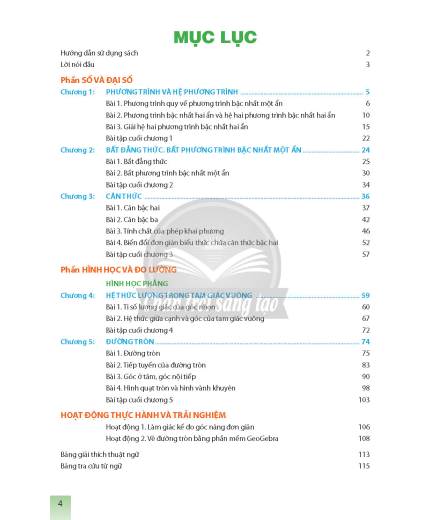 Toán lớp 9 Tập 2 Kết nối tri thức pdf | Xem online, tải PDF miễn phí (ảnh 1)