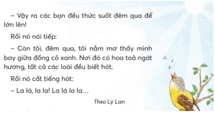 Giải Tiếng Việt lớp 2 Tập 2 Bài 1: Chuyện của vàng anh – Chân trời sáng tạo (ảnh 1)
