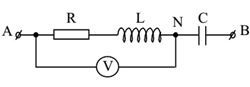 Cho mạch điện như hình vẽ với UAB = 300 V, UNB = 140 V, dòng điện i trễ pha so với uAB (ảnh 1)